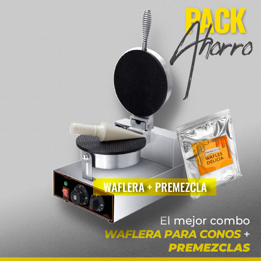 Waflera de Barquillo + 3 Premezclas Gratis