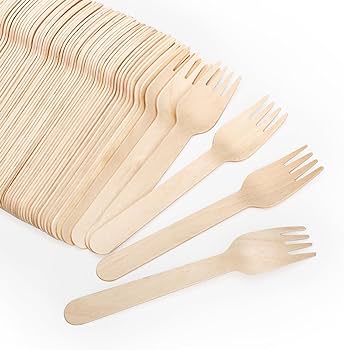 Set 100 tenedores de madera