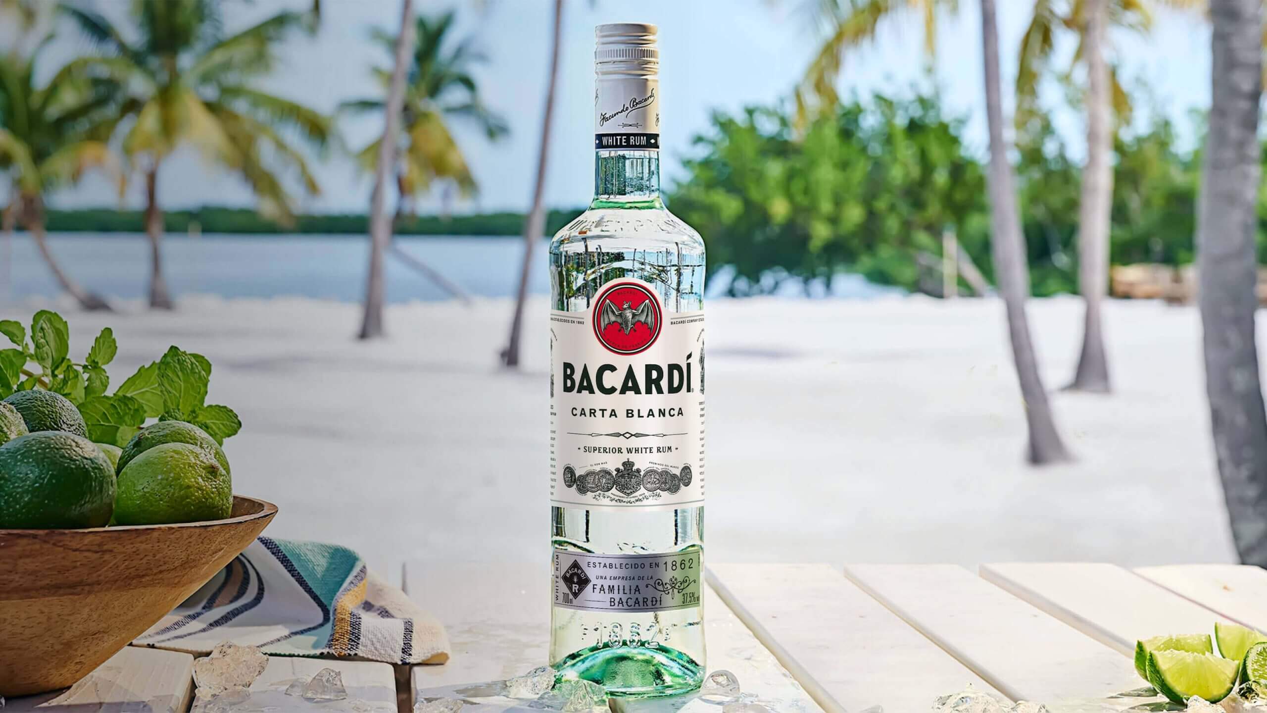 Ron Bacardi Blanco 40° Botella, 700 ml