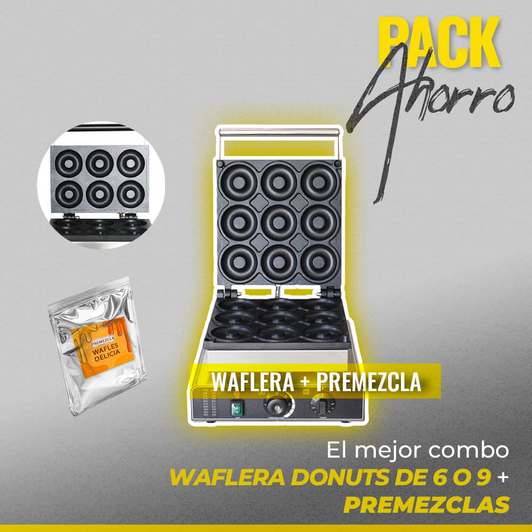 Waflera Donut 9 Und + 1 Premezcla Gratis