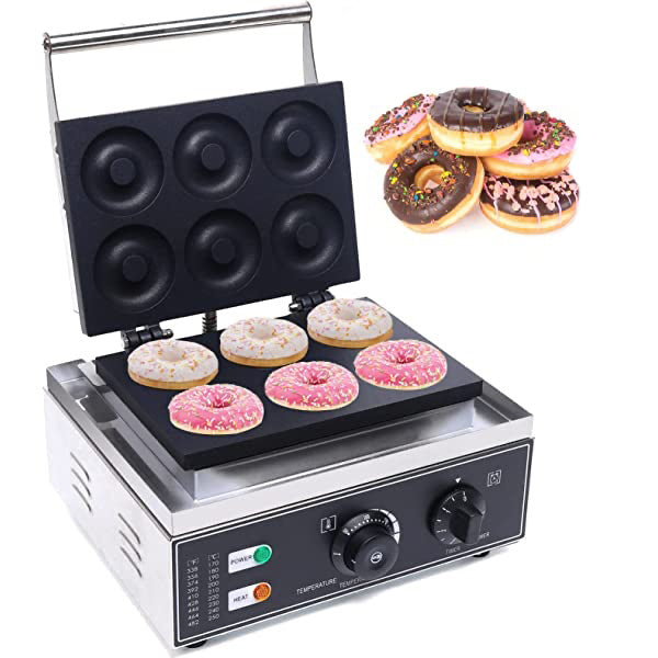Waflera Industrial Donuts 6 uni + 1 Premezcla Gratis