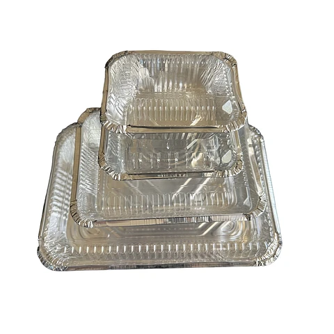 Envase Rectangular de Aluminio C-40 Tapa Domo (250und)