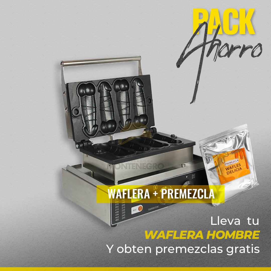 Waflera Industrial Forma Hombre Pene + 1 Premezcla Gratis