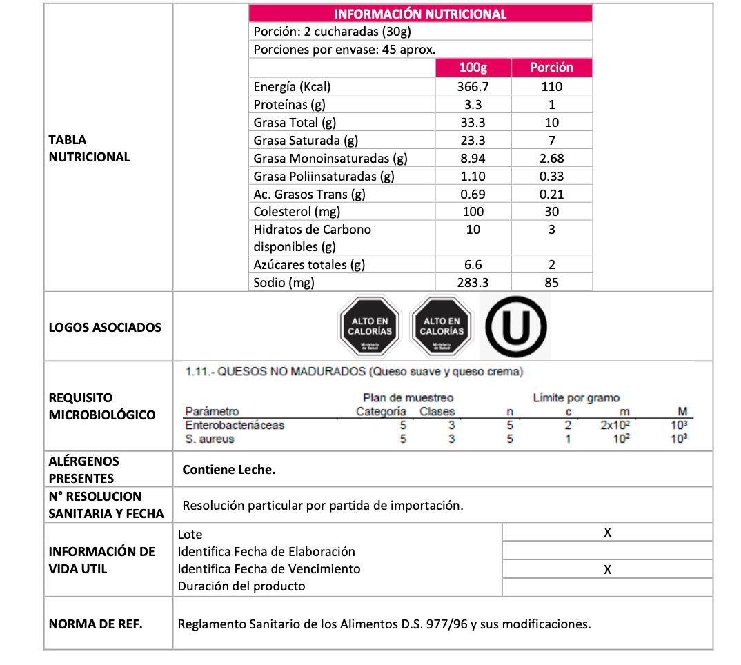 Queso Crema Hahns 1,3kg